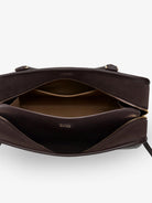 Loewe Amazona 180 Suede Handbag - Dark Chestnut