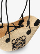 Loewe Paula's Ibiza-Anagram palm leaves and leather shoulder bag - Naturalblack