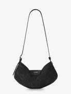 Loewe Paula's Ibiza-Swing raffia and leather shoulder bag - Black