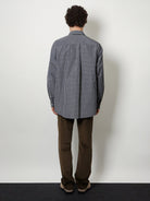 Loewe Technical cotton shirt with all-over check pattern - Black/White
