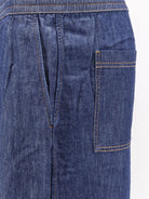 Loewe Cotton bermuda shorts with Anagram logo on the back - Denim Blue