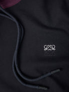 Loewe Cotton hoodie - Dark Blue/White