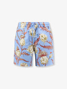 Loewe Paula's Ibiza floral print nylon swim trunks - Bluemulticolor