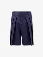 Loewe Paula's Ibiza linen and cotton bermuda shorts - Navyblack