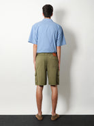Loewe Paulas Ibiza Cotton Cargo Bermuda Shorts - Khaki Green