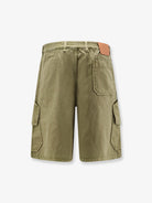 Loewe Paulas Ibiza Cotton Cargo Bermuda Shorts - Khaki Green