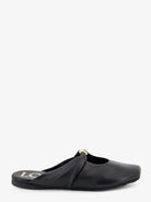 Loewe Pebble Soft low leather sandals - Black