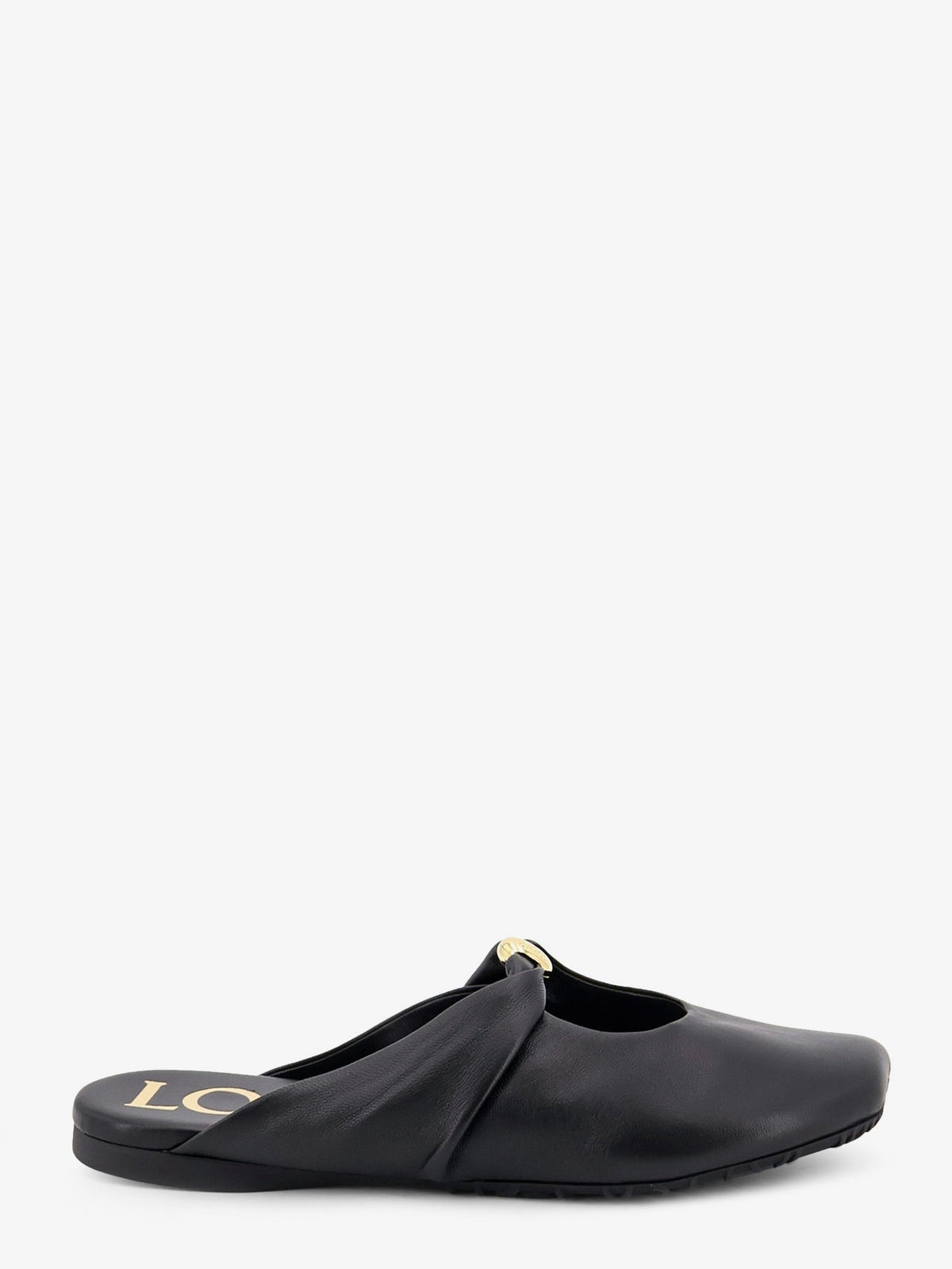 Loewe Pebble Soft low leather sandals - Black