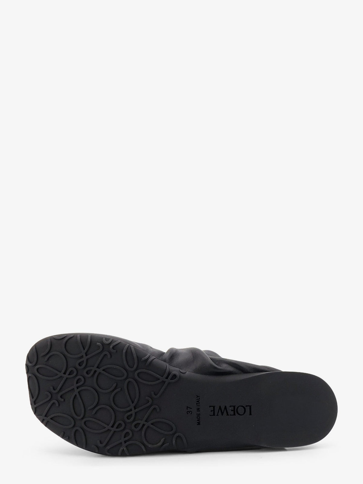 Loewe Pebble Soft low leather sandals - Black