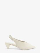 Loewe Origami Cubic leather slingback - White