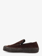 Loewe Rio suede and raffia loafers - Dark Brown