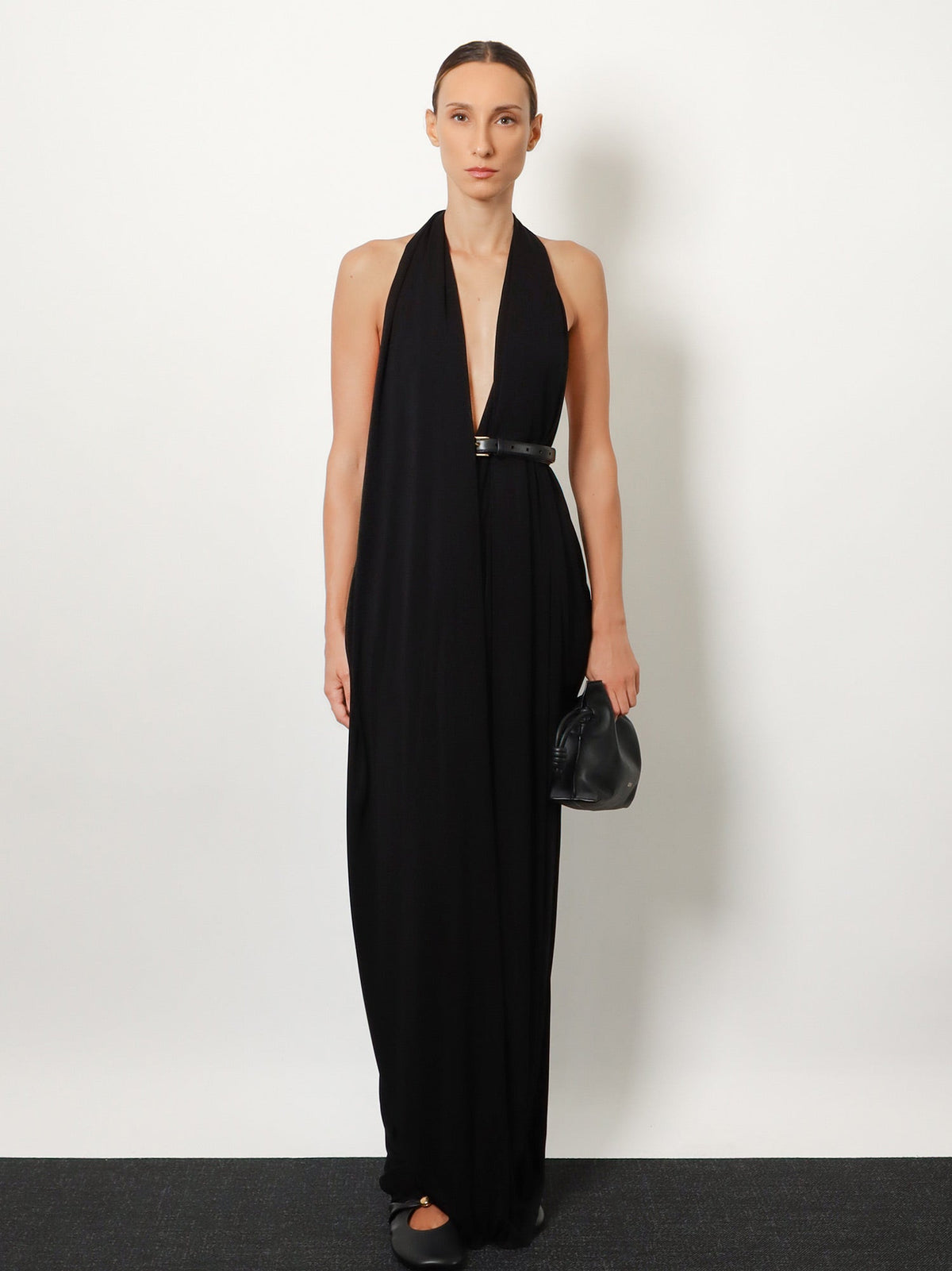 Loewe Long viscose dress - Black