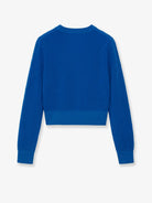 Loewe Wool sweater with contrasting embroidered logo at the bottom - Indigo Blue