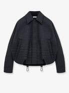 Loewe Lightweight wool jacket with a check pattern - Blublack