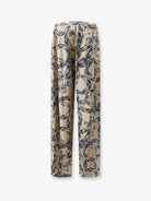 Loewe Paula's Ibiza - Printed silk trousers - Beigeblack