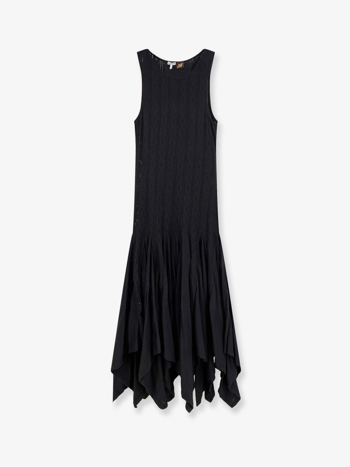 Loewe Paula's Ibiza embroidered cotton long dress - Black