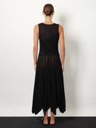 Loewe Paula's Ibiza embroidered cotton long dress - Black