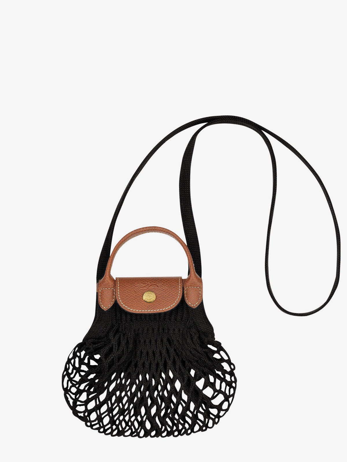 Longchamp Le Pliage Filet mesh crossbody bag - Noir