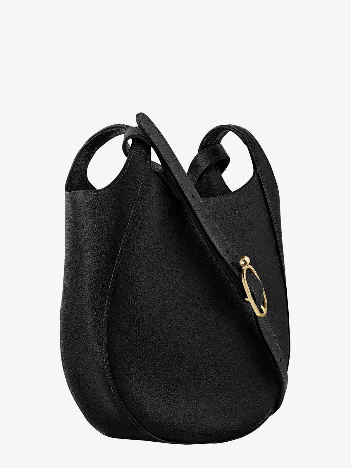 Longchamp Le Foulonné leather crossbody bag - Noir