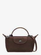 Longchamp Le Pliage Xtra leather shoulder bag - Moka