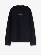 Maison Margiela Cotton sweatshirt with front embroidered logo - Black
