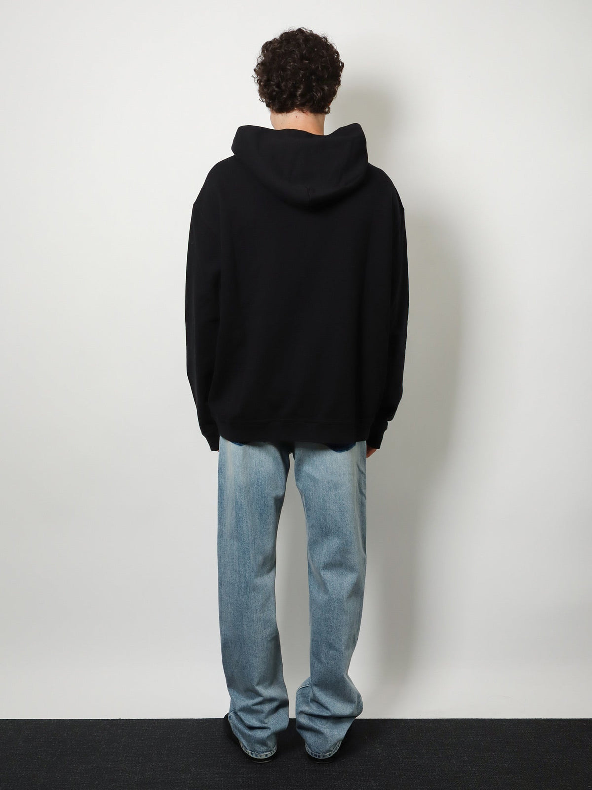 Maison Margiela Cotton sweatshirt with front embroidered logo - Black