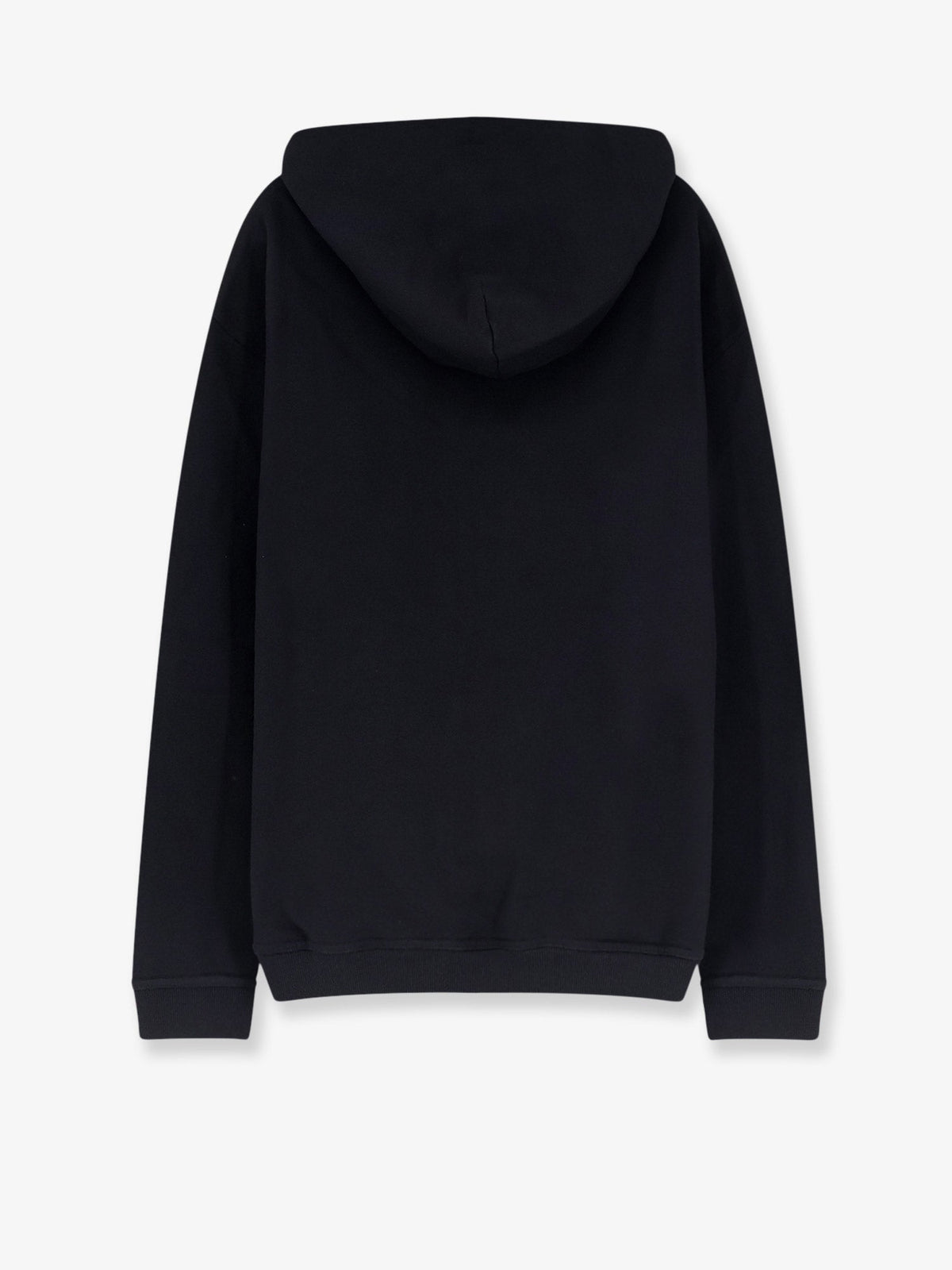 Maison Margiela Cotton sweatshirt with front embroidered logo - Black