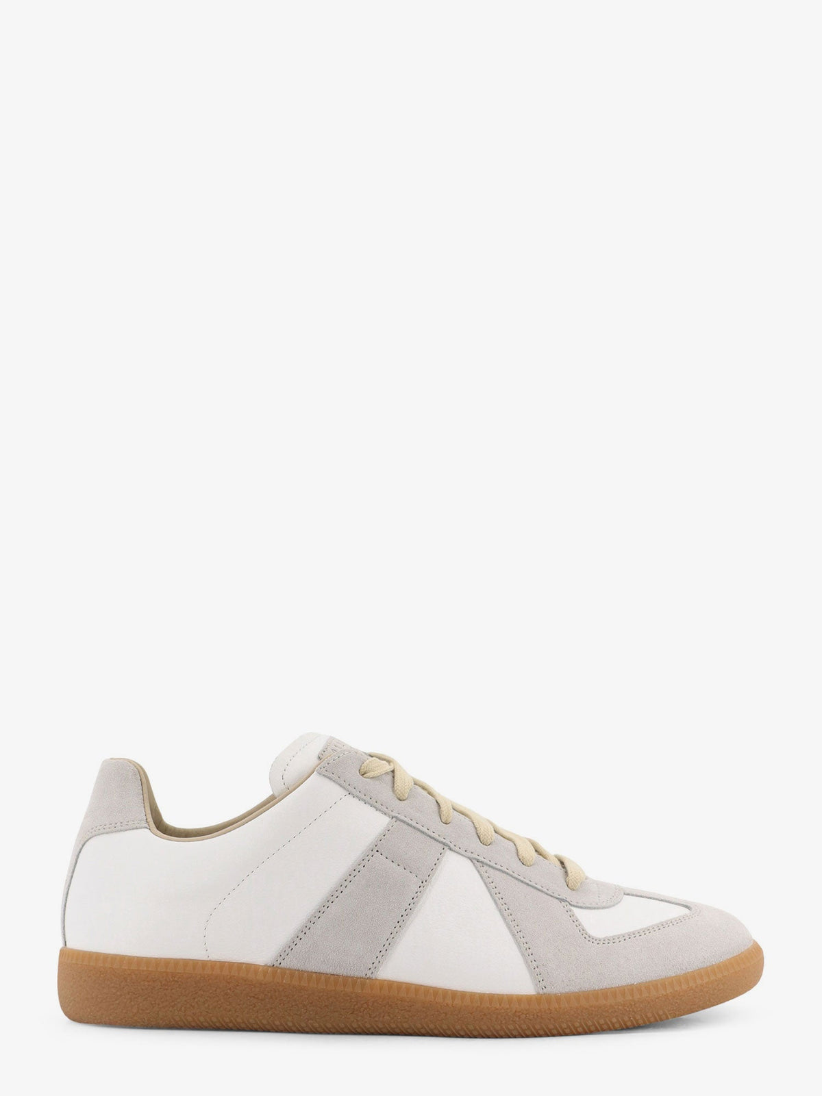 Maison Margiela Low-top Replica leather and suede sneakers - White