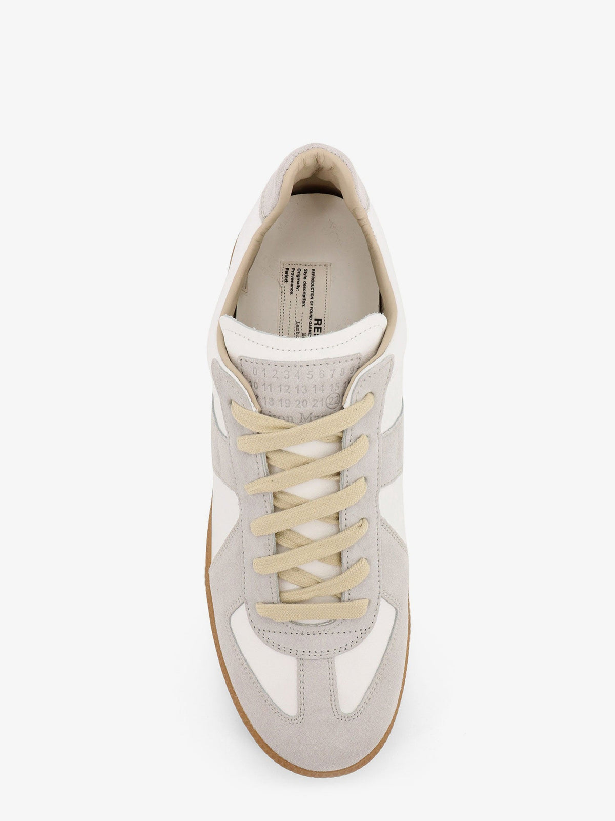 Maison Margiela Low-top Replica leather and suede sneakers - White