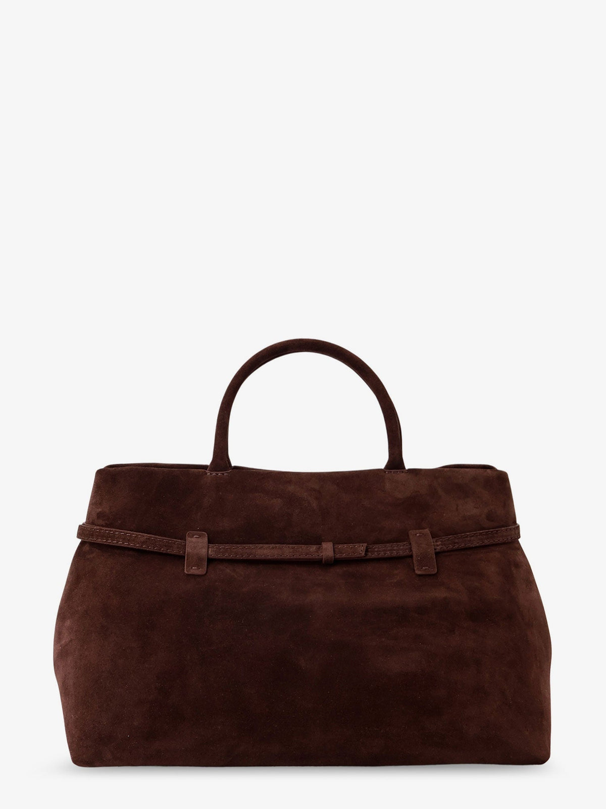 Manu Atelier Le Cambon 35 suede handbag - Deep Brown