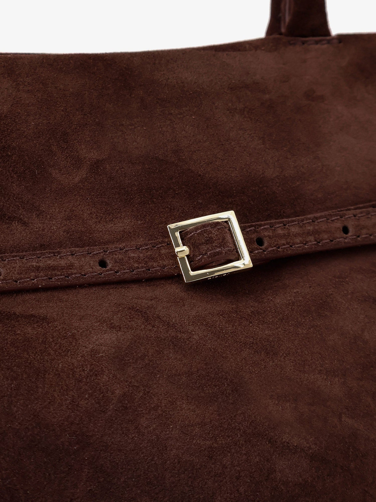 Manu Atelier Le Cambon 35 suede handbag - Deep Brown