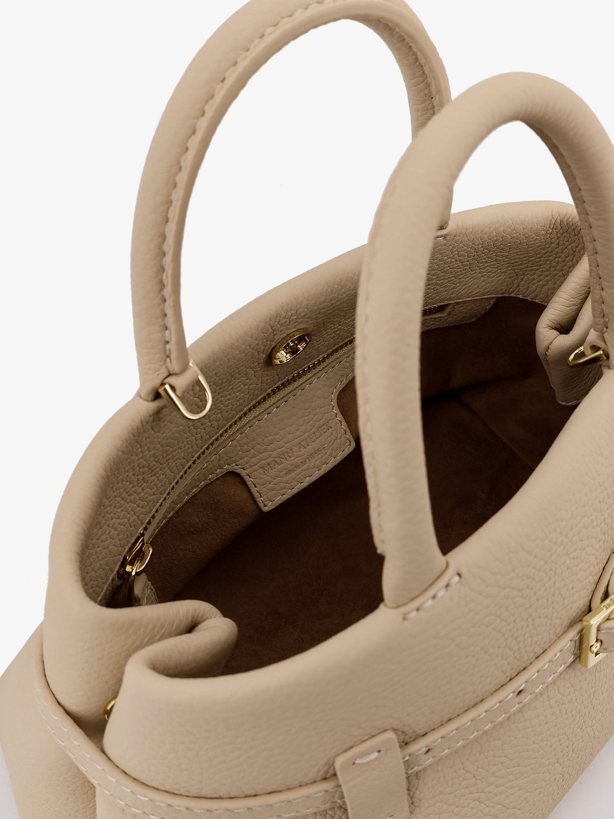Manu Atelier Le Cambon 25 leather handbag - Vanilla