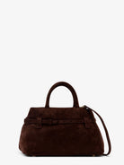 Manu Atelier Le Cambon 25 suede handbag - Deep Brown