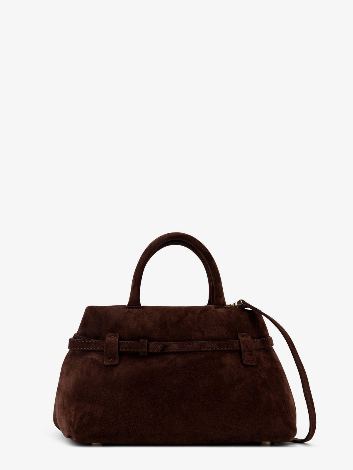 Manu Atelier Le Cambon 25 suede handbag - Deep Brown