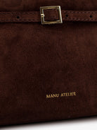 Manu Atelier Le Cambon 25 suede handbag - Deep Brown