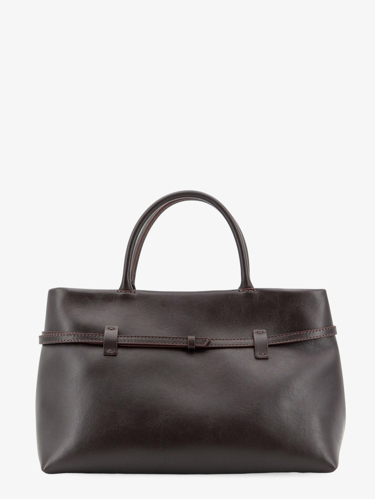 Manu Atelier Le Cambon 35 leather handbag - Bitter Brown