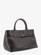 Manu Atelier Le Cambon 35 leather handbag - Bitter Brown