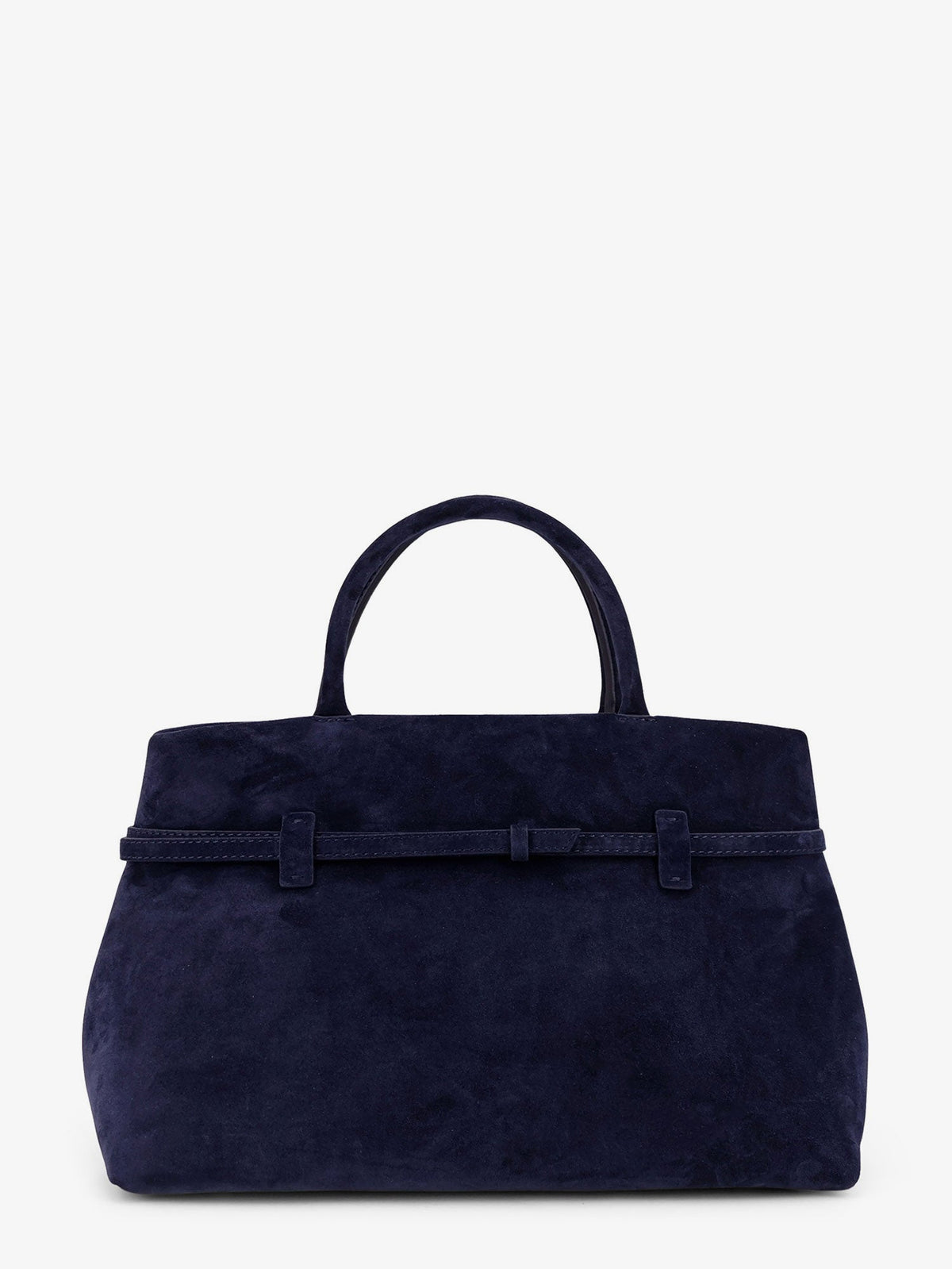 Manu Atelier Le Cambon 35 suede handbag - Dark Navy