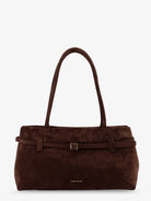 Manu Atelier Le Cambon East West suede shoulder bag - Deep Brown
