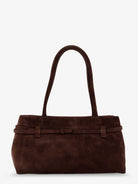 Manu Atelier Le Cambon East West suede shoulder bag - Deep Brown