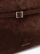 Manu Atelier Le Cambon East West suede shoulder bag - Deep Brown