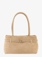 Manu Atelier Le Cambon East West suede shoulder bag - Cachemire