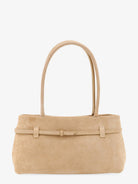 Manu Atelier Le Cambon East West suede shoulder bag - Cachemire