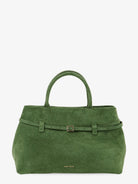 Manu Atelier Le Cambon 35 suede handbag - Velvet Green