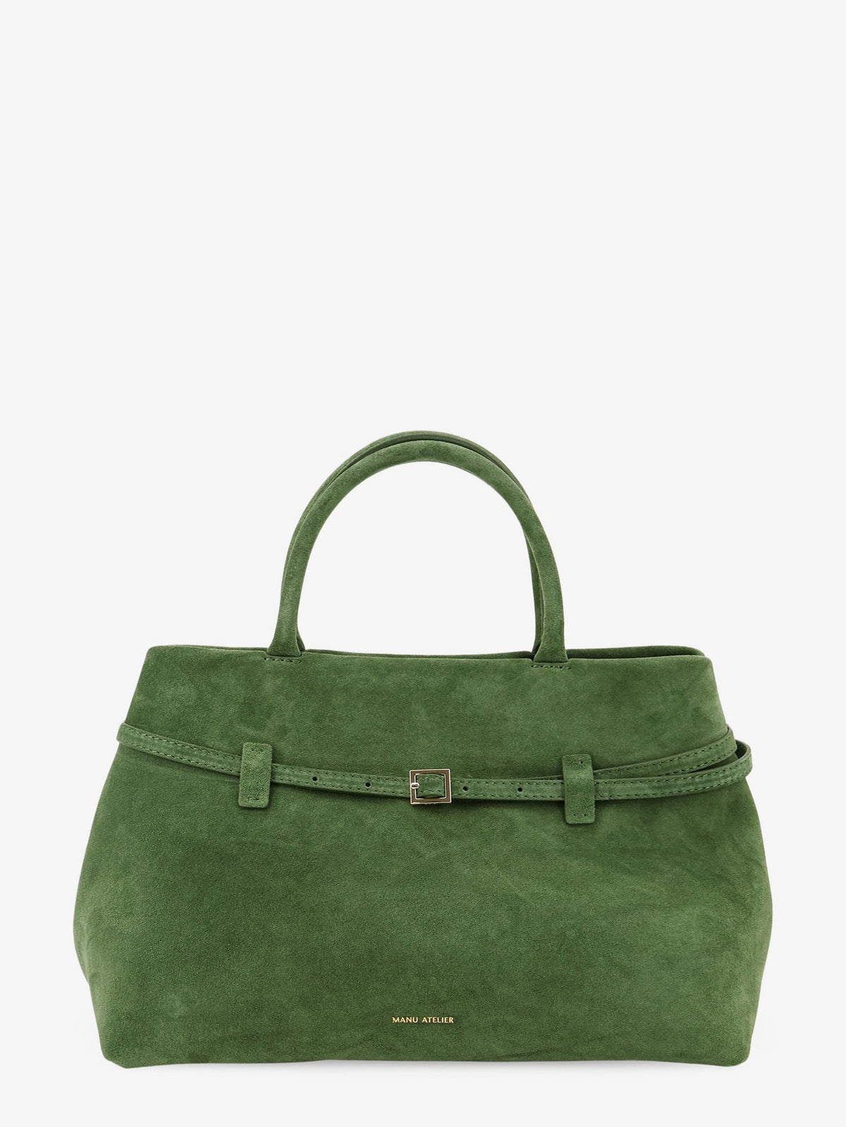 Manu Atelier Le Cambon 35 suede handbag - Velvet Green