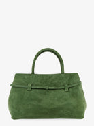 Manu Atelier Le Cambon 35 suede handbag - Velvet Green