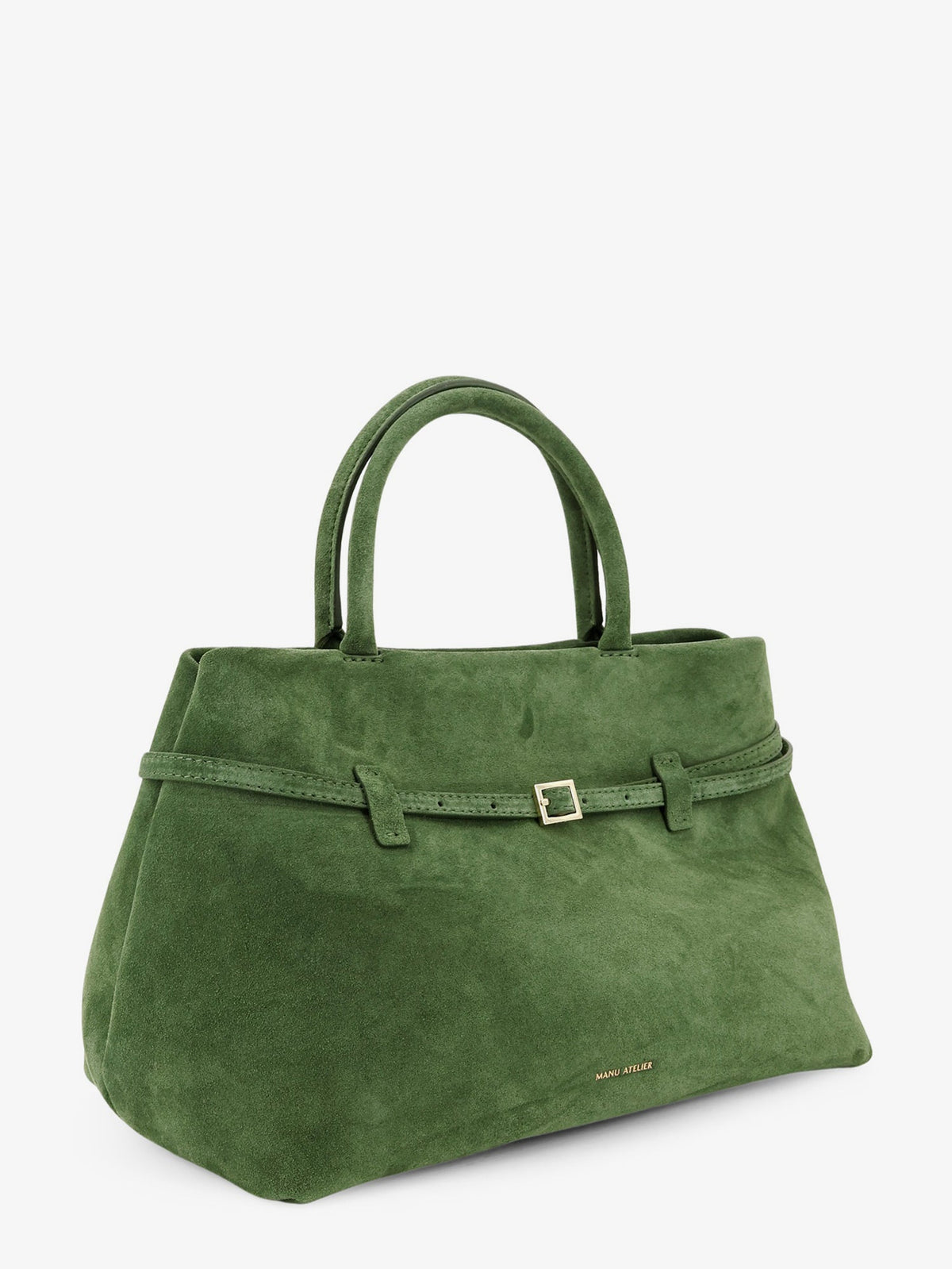Manu Atelier Le Cambon 35 suede handbag - Velvet Green
