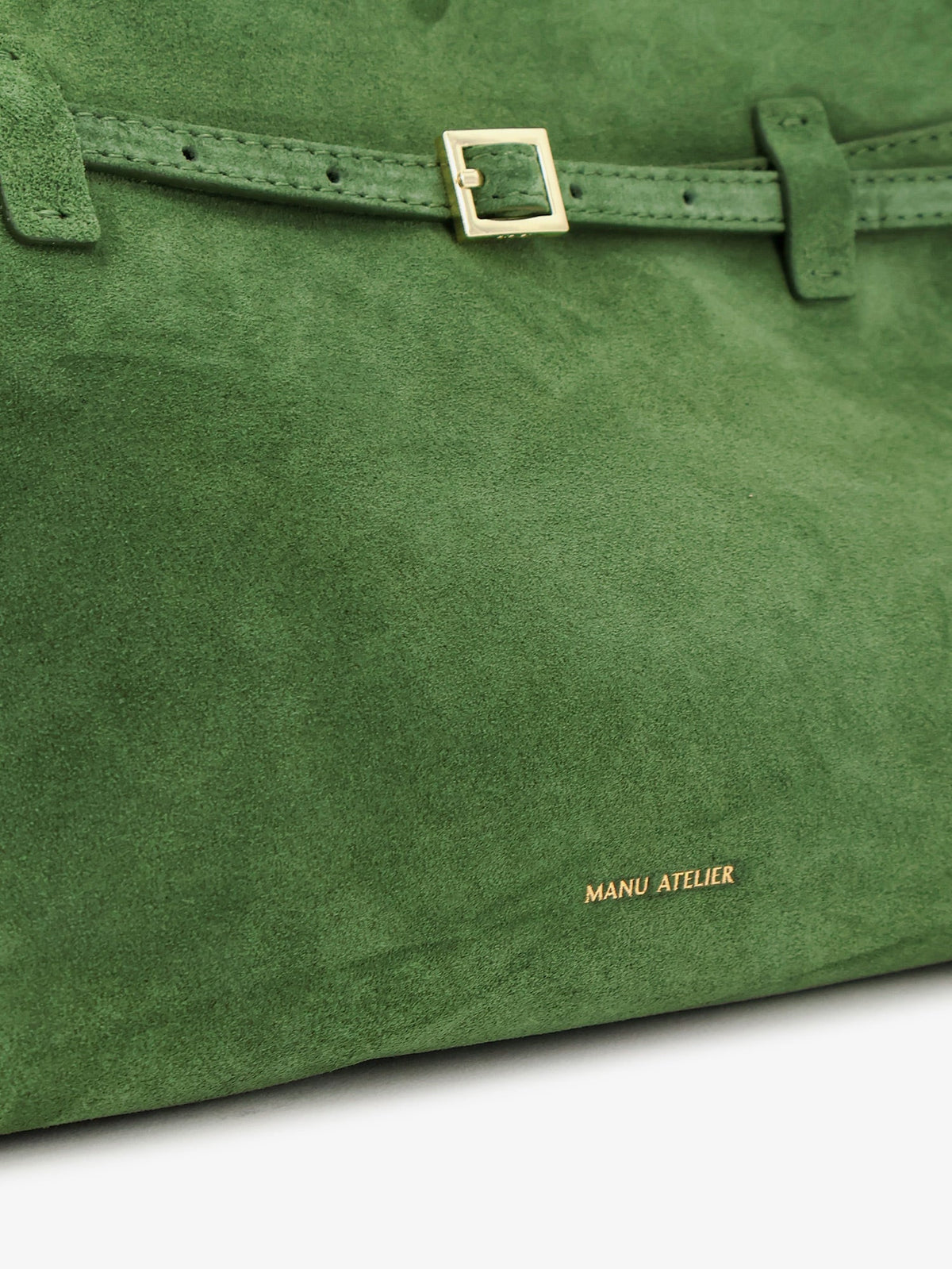 Manu Atelier Le Cambon 35 suede handbag - Velvet Green