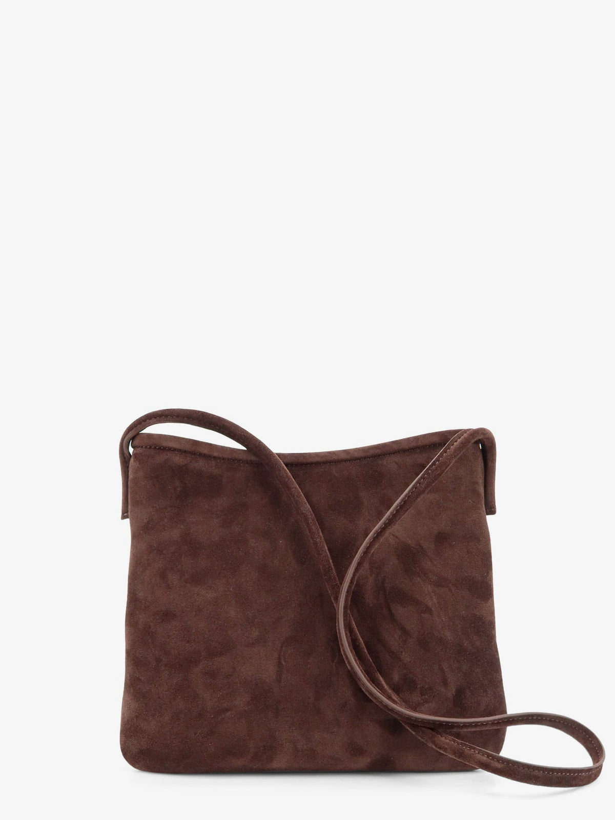 Manu Atelier Fidéle suede crossbody bag - Deep Brown