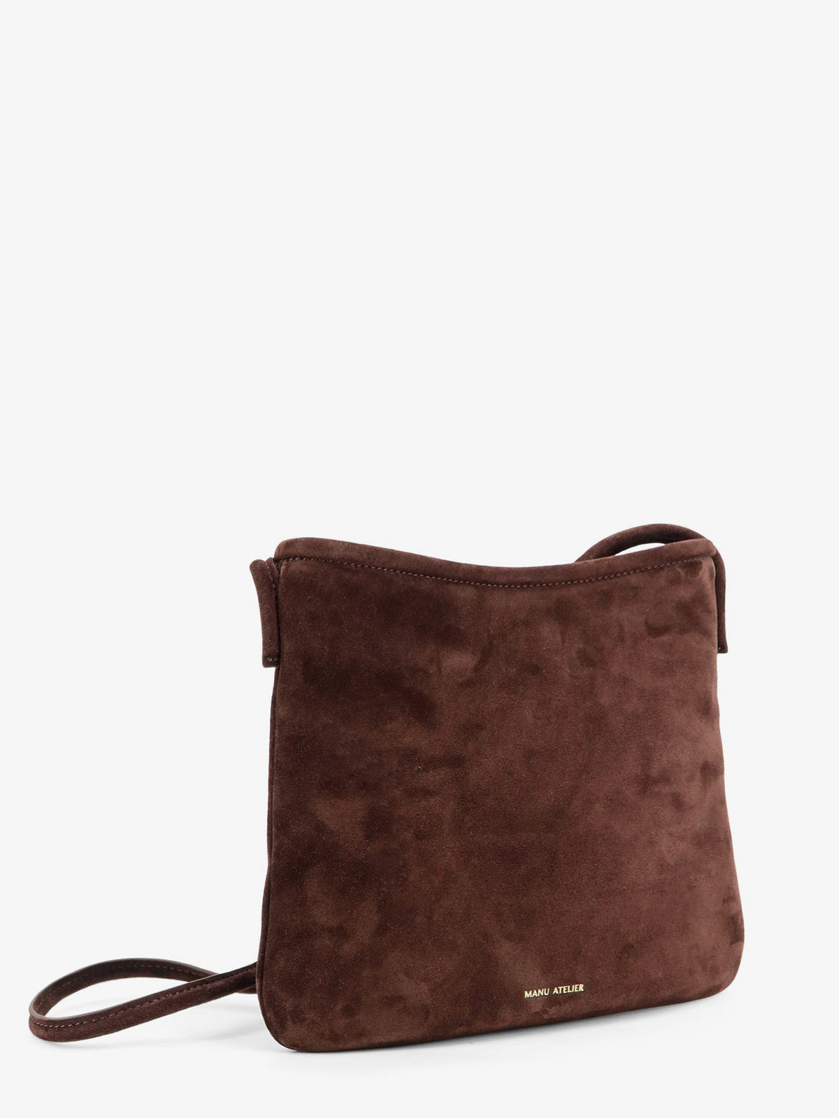 Manu Atelier Fidéle suede crossbody bag - Deep Brown